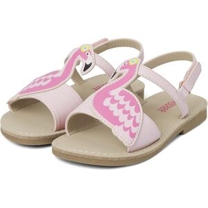 Gymboree Girls Tropical Paradise Pink & Brown Flamingo Sandals Shoes Size 2 NEW